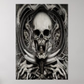 Crâne, squelette et os | AI Art Poster (Devant)