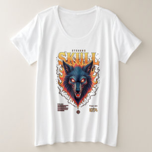 Crâne Steidon - Tête de loup flamboyant Tee