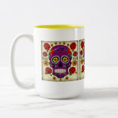 Crâne sucre Dia De Los Muertos Mug (Gauche)