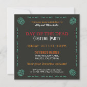 Crâne sucre Dia de Muertos Invitation du Parti (Dos)