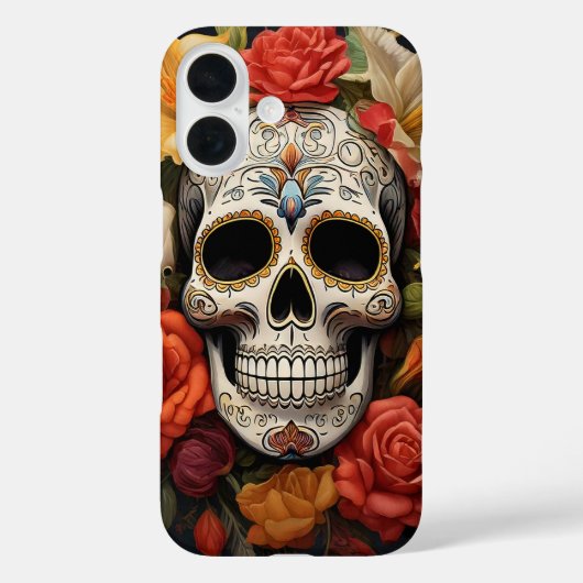 Crâne sucre Floral iPhone / coque ipad (Verso)