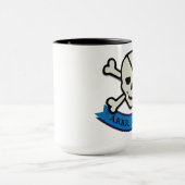 Crâne - Tasse Ringer 15 oz noire (Centre)