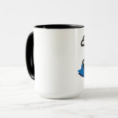 Crâne - Tasse Ringer 15 oz noire (Devant gauche)