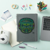Crâne tatoué coloré autocollant v3 (Couverture iPad)