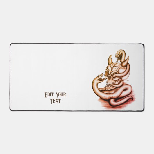 Crâne - Tête diabolique avec serpent (Recto)