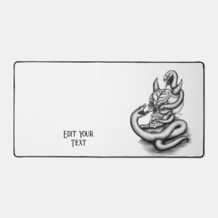 Crâne - Tête diabolique avec serpent