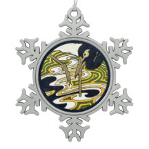 Crane Tile van 1800s Crane and Columbine Panel