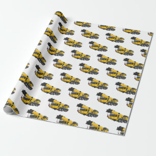 Crane truck cartoon illustratie cadeaupapier