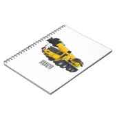 Crane truck cartoon illustratie notitieboek (Linkerzijde)