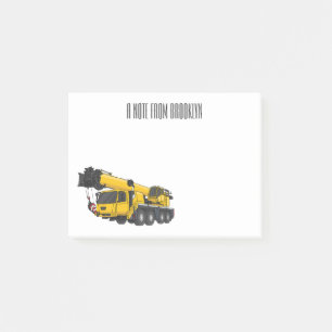 Crane truck cartoon illustratie post-it® notes