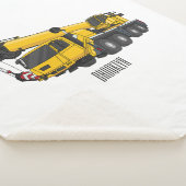 Crane truck cartoon illustratie sherpa deken (3/4)