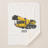 Crane truck cartoon illustratie sherpa deken (Voorkant)