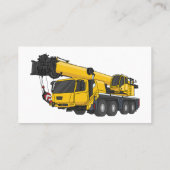 Crane truck cartoon illustratie visitekaartje (Achterkant)