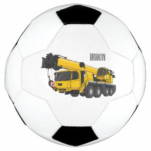 Crane truck cartoon illustration