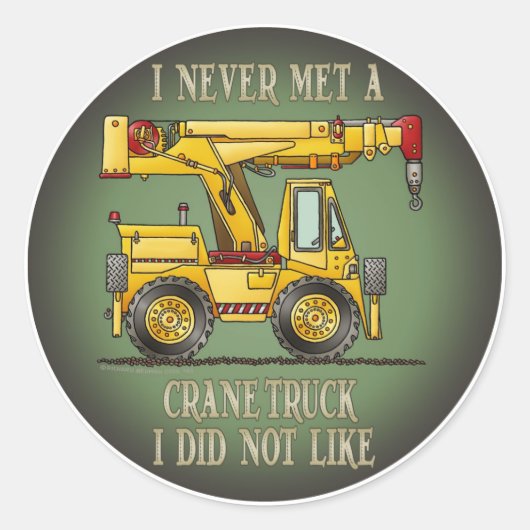 Crane Truck Operator Quote Kinder Sticker (Voorkant)
