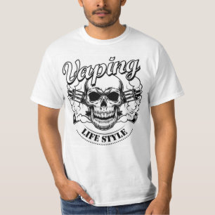 Crâne Vaping - T-shirt gras & Edgy