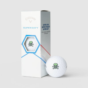 Crâne vert Callaway Supersoft balles de golf 3 pk