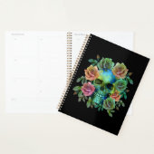 CRÂNE VERT DE LA MORT AVEC FLEURS (Devant avec enveloppe)