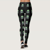 Crâne vert grand crâne leggings (Dos)