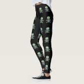 Crâne vert grand crâne leggings (Gauche)