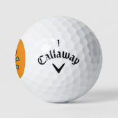 Crâne vert orange Callaway Warbird balles de golf (Logo)
