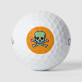 Crâne vert orange Callaway Warbird balles de golf (Devant)