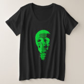 Crâne vert pipelé (Design devant)