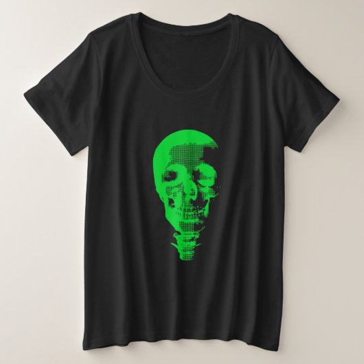 Crâne vert pipelé (Design devant)