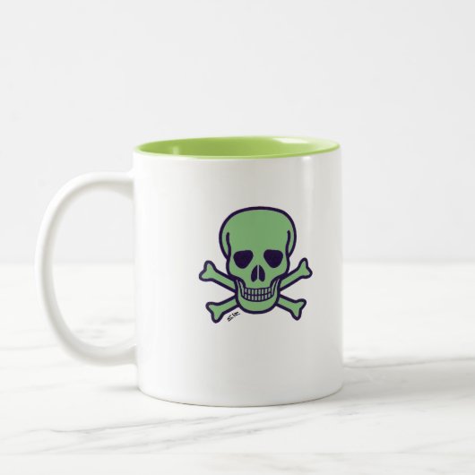 Crâne vert tasse à deux tons (Gauche)