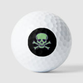 Crâne vert valeur noire balles de golf 3 pk (Recto)