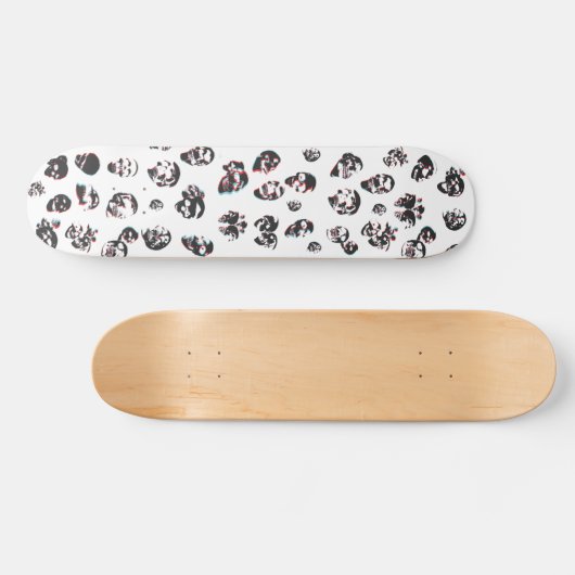 Crânes 3D : Skateboard personnalisé (Horz)