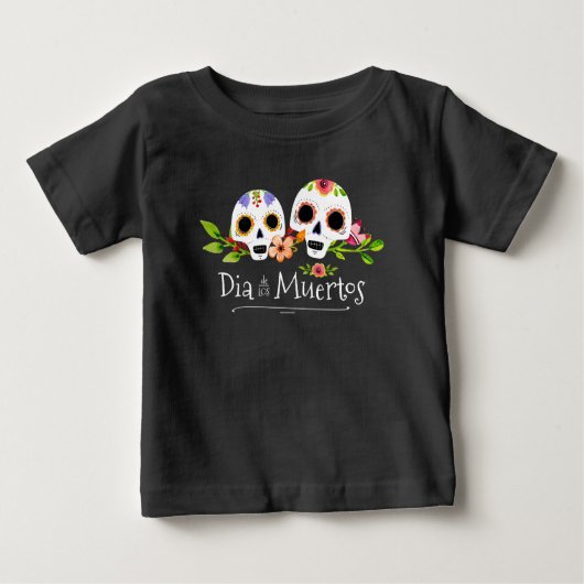 Crânes à sucre florales Dia de Muertos | T-shirt (Devant)