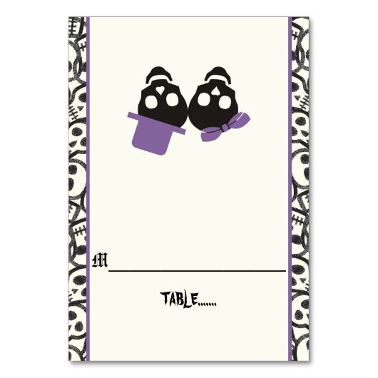 Crânes amusants Carte d'escorte mariage violet Hal (Par défaut)