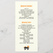 Crânes amusants Programme de mariage d'orange d'Ha (Dos)