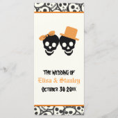 Crânes amusants Programme de mariage d'orange d'Ha (Devant)