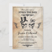 Crânes Approvisionnent Le Bar Invitation Halloween (Devant)