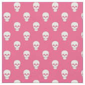 Crânes blancs sur tissu rose (Fermer)