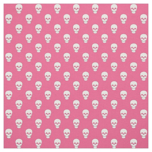 Crânes blancs sur tissu rose (Échantillon)