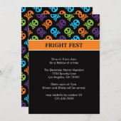 Crânes dans les os Invitation de la fête d'Hallowe (Devant / Derrière)