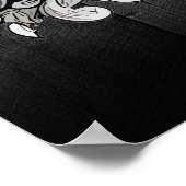 Crânes de bois noir Mariage gothique Affiche de bi (Coin)