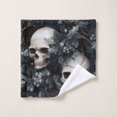 Crânes de Noël gothiques (Gant de toilette)