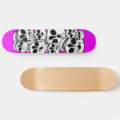 Crânes de peinture pourpre splatter skateboard noi (Horz)