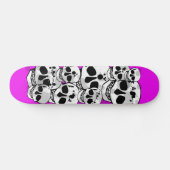 Crânes de peinture pourpre splatter skateboard noi (Horz)
