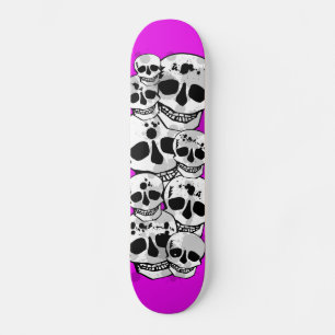 Crânes de peinture pourpre splatter skateboard noi