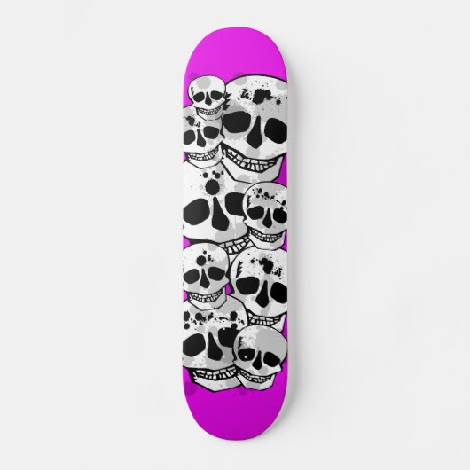 Crânes de peinture pourpre splatter skateboard noi (Recto)