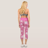 Crânes de pirates Leggings de Capri rose (Verso)