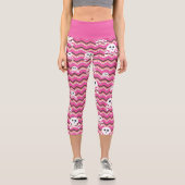 Crânes de pirates Leggings de Capri rose (Recto)