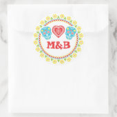 Crânes de sucre autocollant rond (Sac)