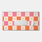 Crânes de tableau de bord en rose, orange et crème (Clavier et souris)