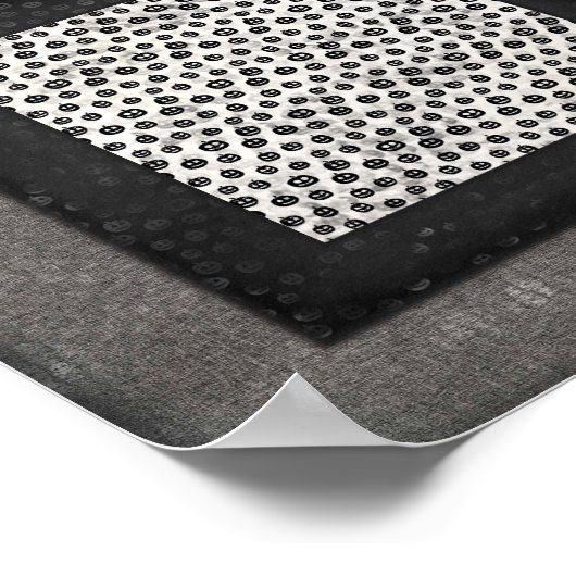 Crânes, dentelle et affiche Spiderweb en noir et b (Coin)